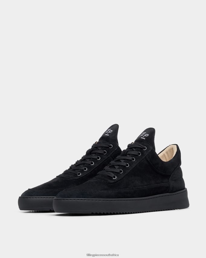 4ZL44N36 Low Top Suede All Black Men Filling Pieces ZA