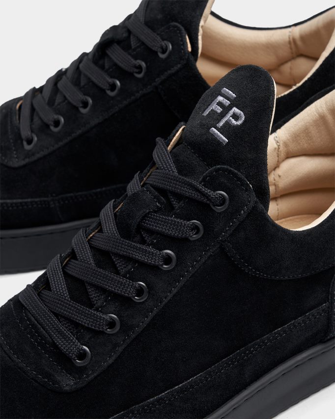 4ZL44N36 Low Top Suede All Black Men Filling Pieces ZA