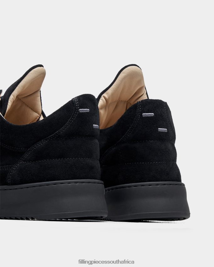 4ZL44N36 Low Top Suede All Black Men Filling Pieces ZA