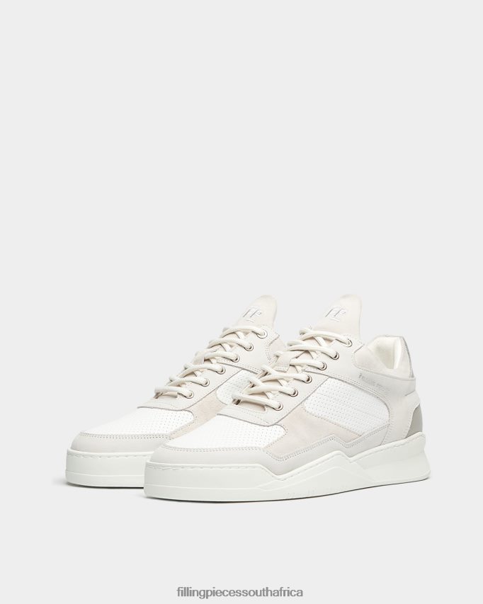 4ZL44N49 Low Top Ghost Paneled White Men Filling Pieces ZA