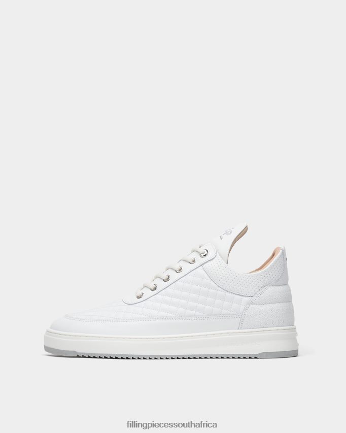 4ZL44N58 Low Top Quilted White Men Filling Pieces ZA