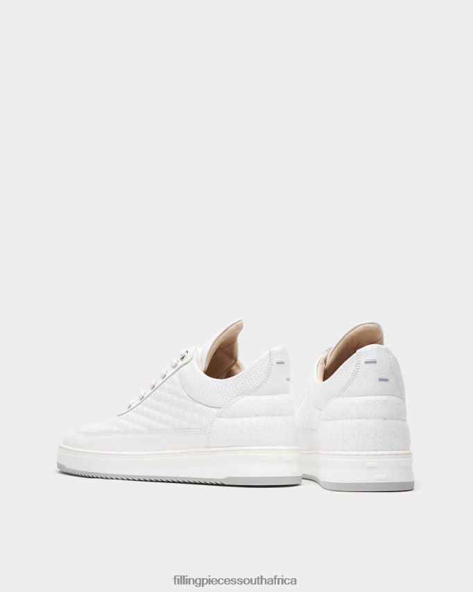 4ZL44N58 Low Top Quilted White Men Filling Pieces ZA