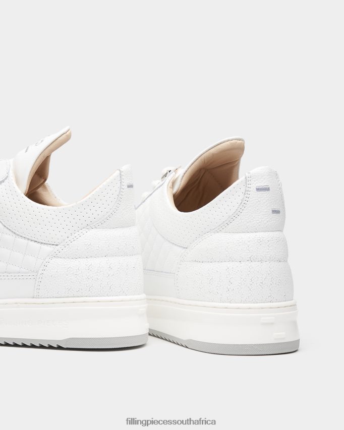 4ZL44N58 Low Top Quilted White Men Filling Pieces ZA