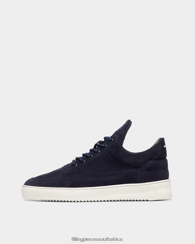 4ZL44N83 Low Top Organic Suede Navy Men Filling Pieces ZA