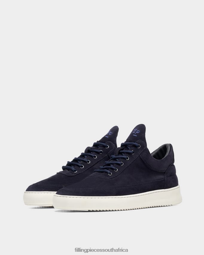 4ZL44N83 Low Top Organic Suede Navy Men Filling Pieces ZA