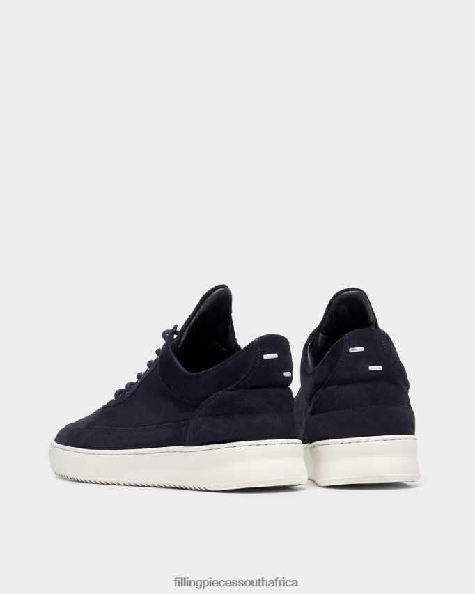 4ZL44N83 Low Top Organic Suede Navy Men Filling Pieces ZA