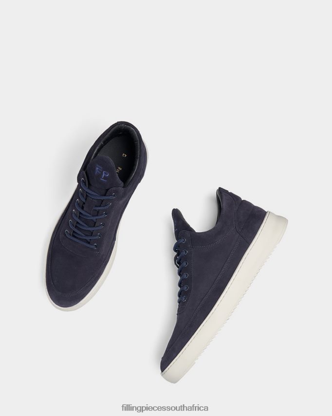 4ZL44N83 Low Top Organic Suede Navy Men Filling Pieces ZA