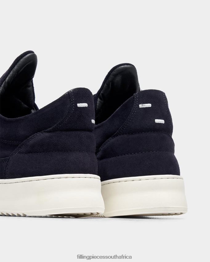 4ZL44N83 Low Top Organic Suede Navy Men Filling Pieces ZA