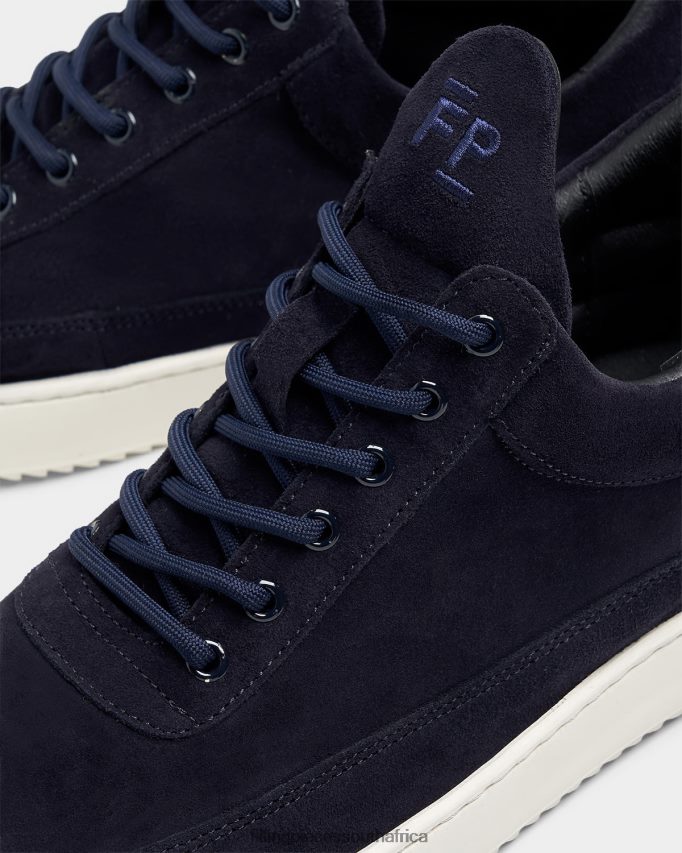 4ZL44N83 Low Top Organic Suede Navy Men Filling Pieces ZA