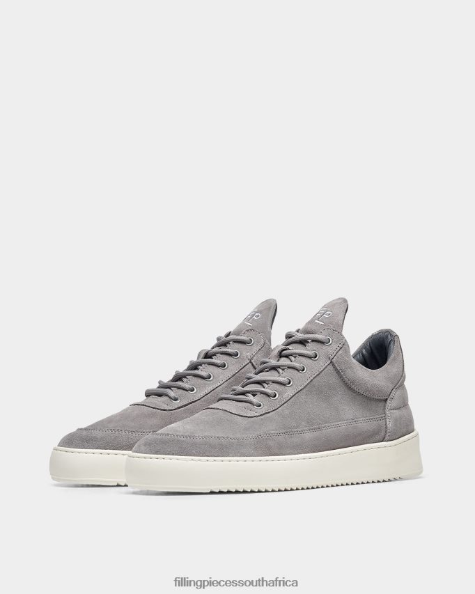 4ZL44N84 Low Top Organic Suede Grey Men Filling Pieces ZA