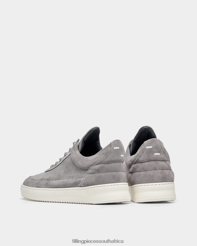 4ZL44N84 Low Top Organic Suede Grey Men Filling Pieces ZA