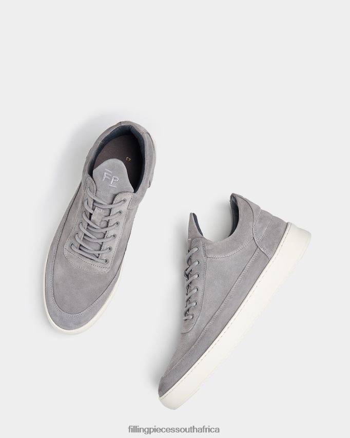 4ZL44N84 Low Top Organic Suede Grey Men Filling Pieces ZA