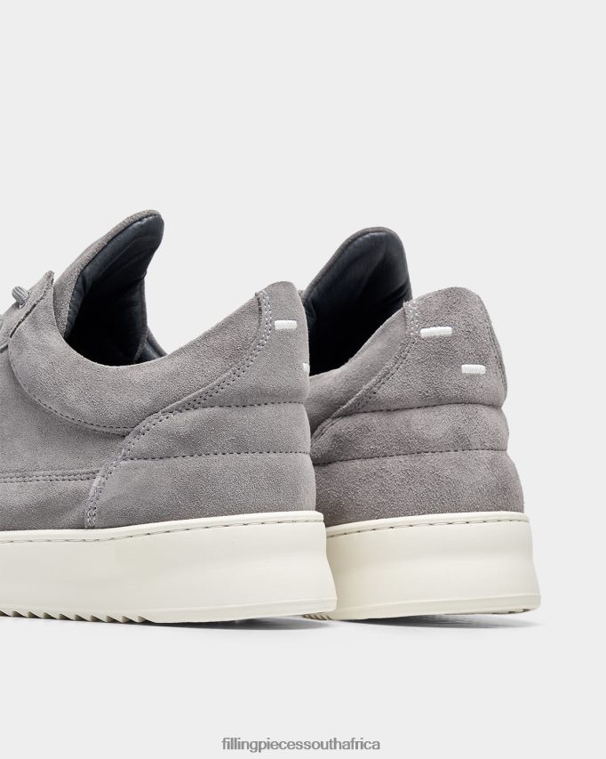 4ZL44N84 Low Top Organic Suede Grey Men Filling Pieces ZA