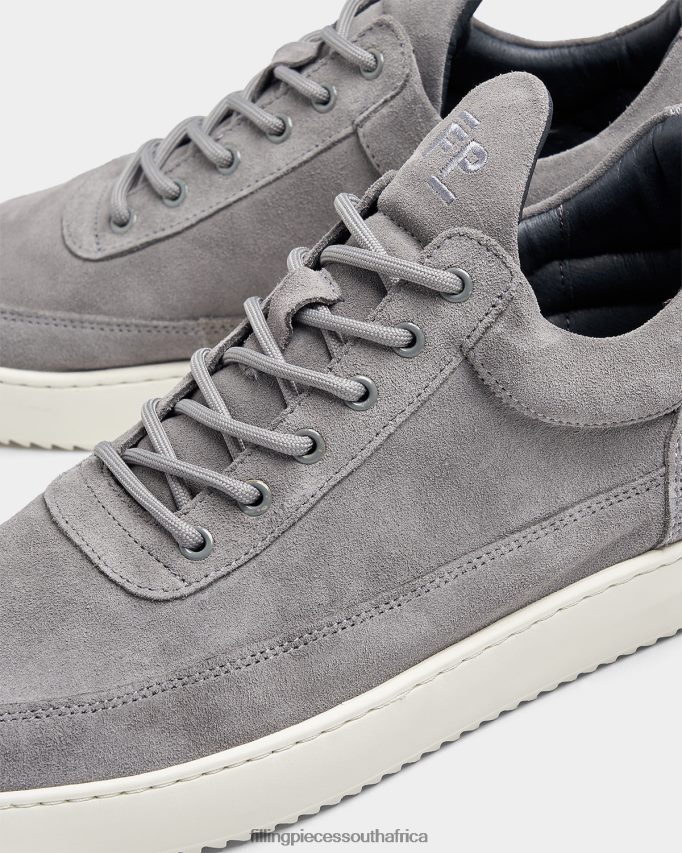 4ZL44N84 Low Top Organic Suede Grey Men Filling Pieces ZA