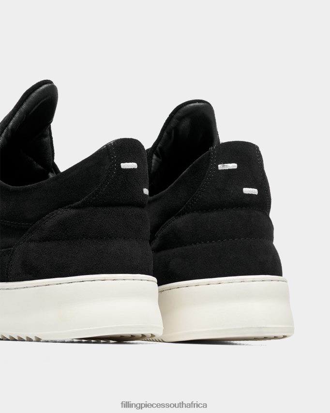 4ZL44N85 Low Top Organic Suede Black Men Filling Pieces ZA