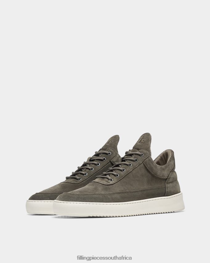 4ZL44N86 Low Top Organic Suede Green Men Filling Pieces ZA