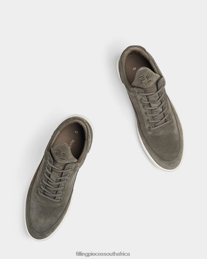 4ZL44N86 Low Top Organic Suede Green Men Filling Pieces ZA