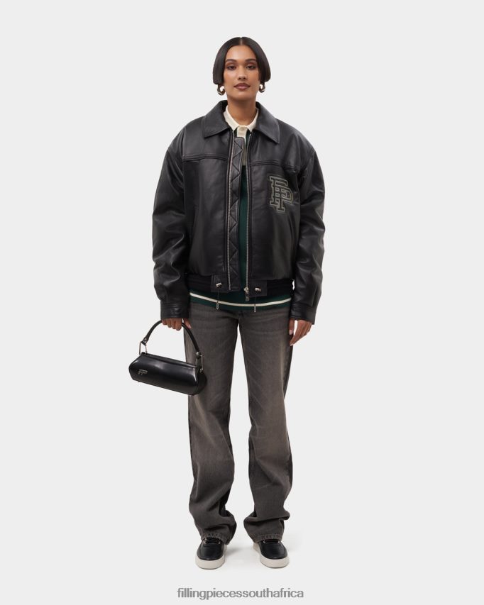 4ZL44N205 Leather Jacket Plain Women Filling Pieces ZA