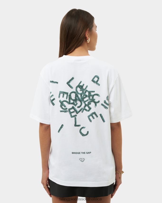 4ZL44N183 T-shirt Alphabet White Women Filling Pieces ZA