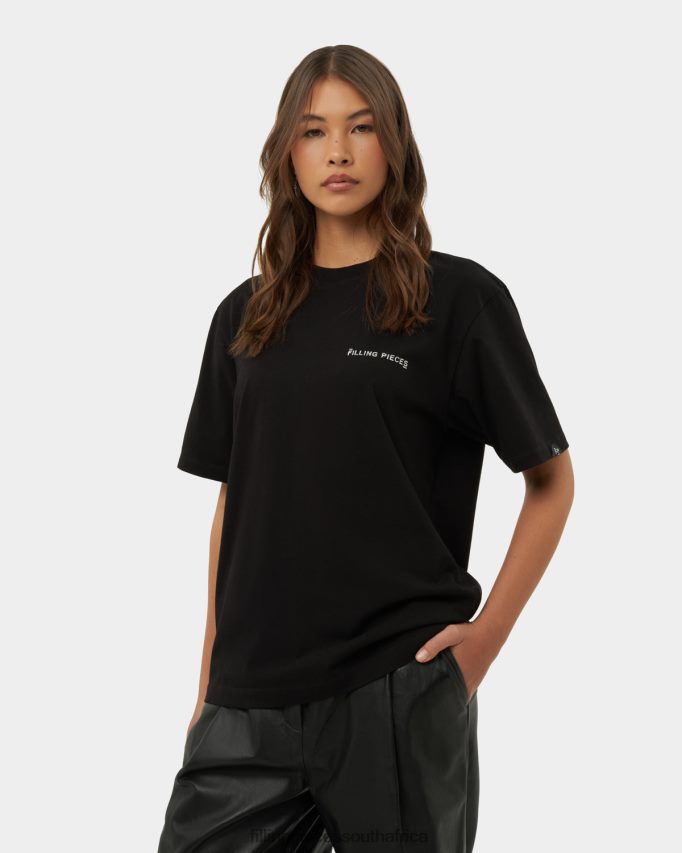 4ZL44N184 T-shirt Alphabet Black Women Filling Pieces ZA