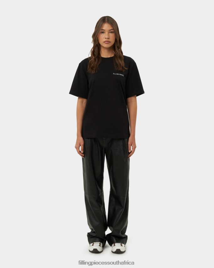 4ZL44N184 T-shirt Alphabet Black Women Filling Pieces ZA