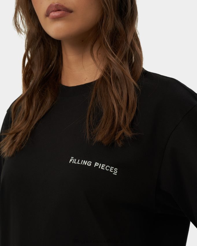 4ZL44N184 T-shirt Alphabet Black Women Filling Pieces ZA