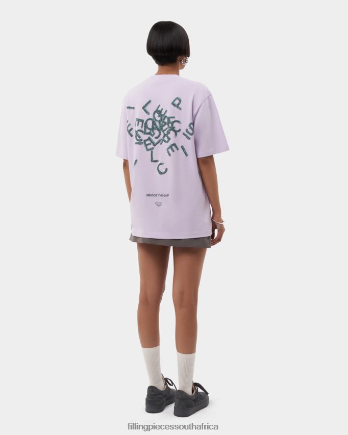 4ZL44N185 T-shirt Alphabet Lilac Women Filling Pieces ZA