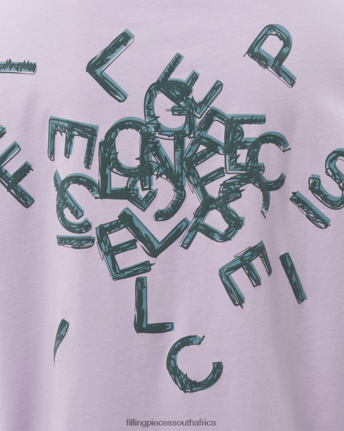 4ZL44N185 T-shirt Alphabet Lilac Women Filling Pieces ZA