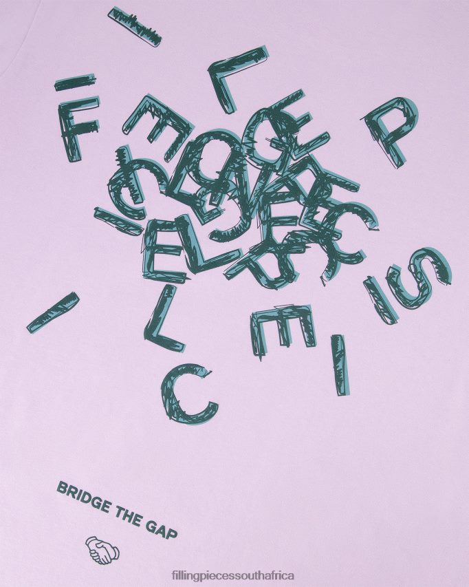 4ZL44N185 T-shirt Alphabet Lilac Women Filling Pieces ZA