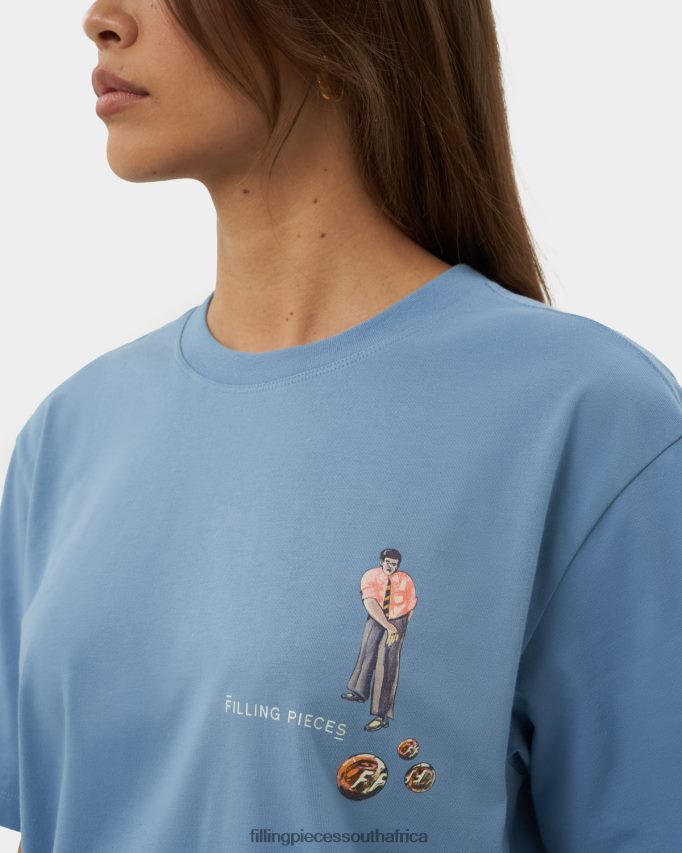 4ZL44N189 T-shirt Games Harbour Blue Women Filling Pieces ZA