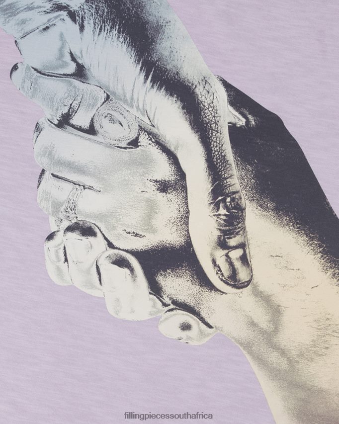 4ZL44N192 T-shirt Gradient Handshake Lilac Women Filling Pieces ZA