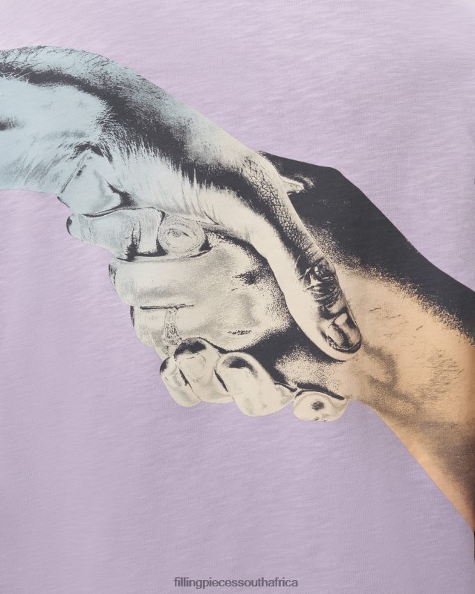 4ZL44N192 T-shirt Gradient Handshake Lilac Women Filling Pieces ZA