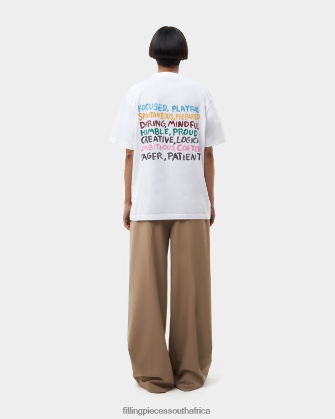 4ZL44N193 T-shirt Message White Women Filling Pieces ZA
