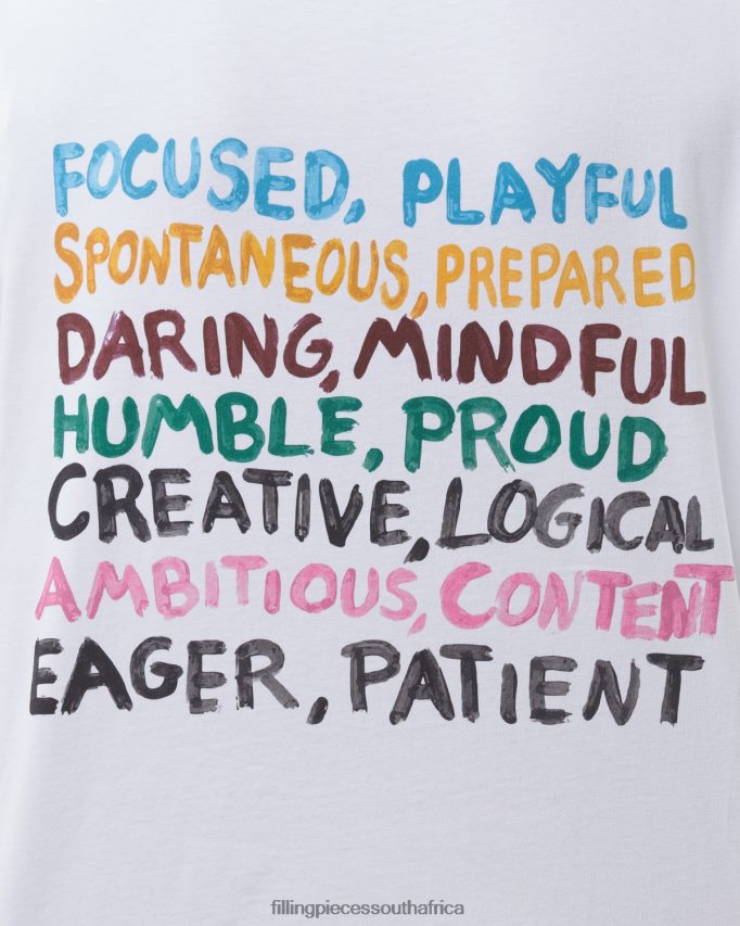 4ZL44N193 T-shirt Message White Women Filling Pieces ZA